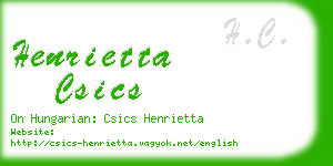 henrietta csics business card